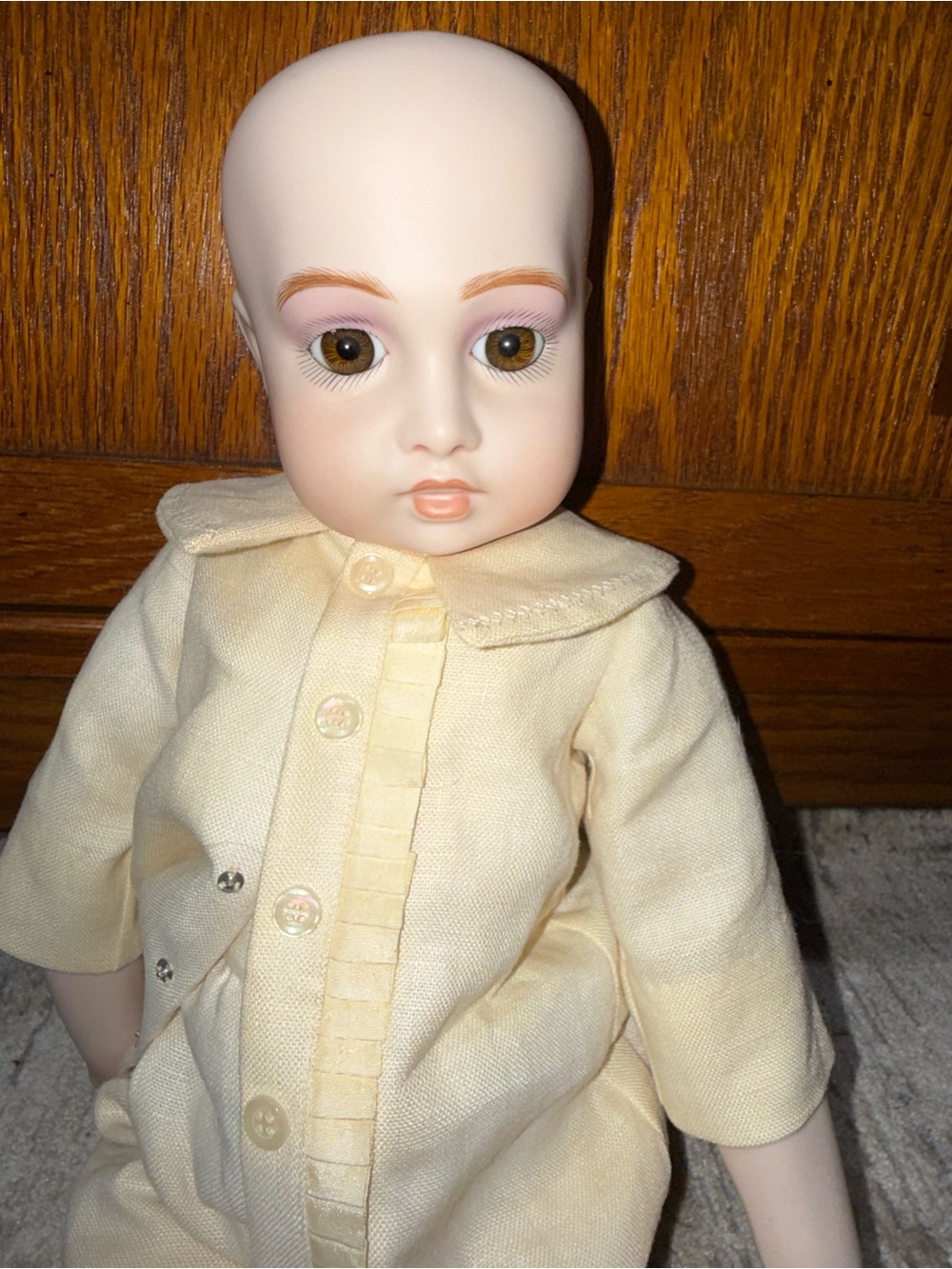 Vernon Seeley 1970’s bisque porcelain reproduced antique doll mold boy doll